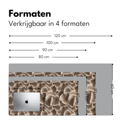 Waaiervorm - Beige - Vezel textuur Muismat XXL klein 681 -sfeer5