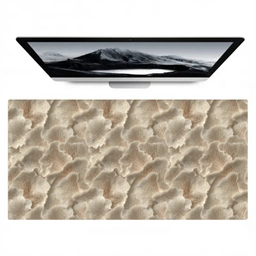Waaierstructuren - Beige - Vezeltextuur Muismat XXL klein 681 -zzz3d