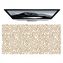 Minimalistisch - Patroon - Terracotta Muismat XXL klein 681 -zzz3d