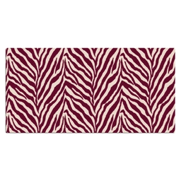Zebra - Motief - Bordeaux - Rood Muismat XXL klein 681 -3d_leeg