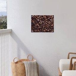 Bonen - Close-up - Donkerbruin tuinposter los doek klein -sfeer8