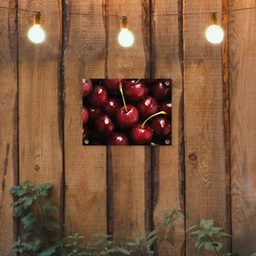 Rood - Fruit - Kersen tuinposter los doek klein -sfeer1