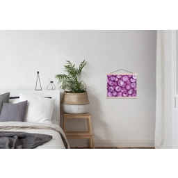 Paars - Uien - Close up textielposter latten blank klein -woonkamer