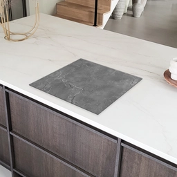 Beton - Grijs - Abstract - Betonlook Inductie beschermer vinyl 3mm middel -sfeer8