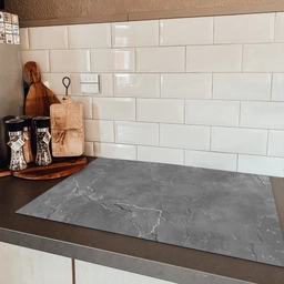 Beton - Grijs - Abstract - Betonlook Inductie beschermer vinyl 3mm klein -sfeer3