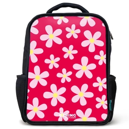 Madeliefjesmania hotpink Rugzak - Zwart middel -3d