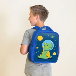 Dino - Ruimte - Planeten Kinderrugzak - Blauw middel -sfeer2