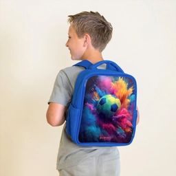 Neon - Bal - Kleurrijk Kinderrugzak - Blauw middel -sfeer2