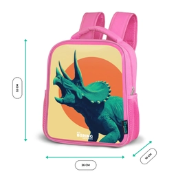 Dino - Triceratops  - Dier Kinderrugzak - Roze middel -productfoto_formaten