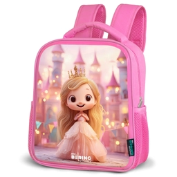 Prinses - Roze - Kasteel Kinderrugzak - Roze middel -schuin