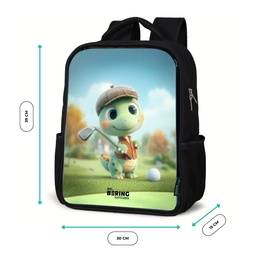 Golf - Dino - Groen Rugzak - Zwart middel -productfoto_formaten