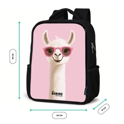 Lama - Wit - Zonnebril - Wimpers Rugzak - Zwart middel -productfoto_formaten
