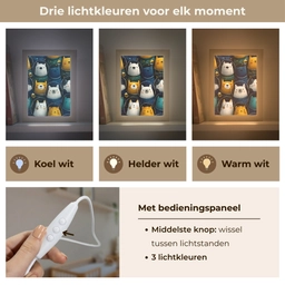 Dieren - Ruimtepakken - Sterren Light Box met kabel klein -USP_lichtkleurNL