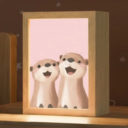 Otters - Glimlach - Bruin Light Box met kabel klein -zzz_3d_website