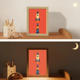 Raket - Planeten - Rood Light Box met kabel klein -sfeer3_kind