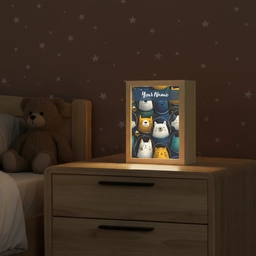 Dieren - Ruimtepakken - Sterren Light Box met kabel (Kinderlampje) klein -sfeer1_kind