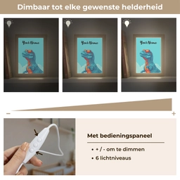 Dino - Blauw - Zonnebril - Wolken Light Box met kabel (Kinderlampje) klein -USP_dimbaarNL