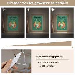 Dino - Groen - Planeet Light Box met kabel (Kinderlampje) klein -USP_dimbaarNL
