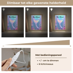 Zeemeerminnenstaart - Koraal - Water Light Box met kabel (Kinderlampje) klein -USP_dimbaarNL