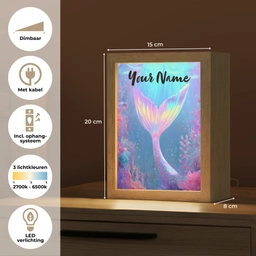 Zeemeerminnenstaart - Koraal - Water Light Box met kabel (Kinderlampje) klein -USP_NL