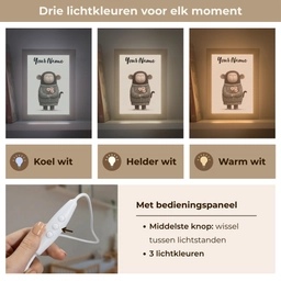 Aap - Roze bloemen - Speels Light Box met kabel (Kinderlampje) klein -USP_lichtkleurNL