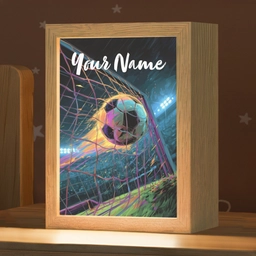 Neon - Net - Voetbal - Kleurrijk Light Box met kabel (Kinderlampje) klein -zzz_3d_website