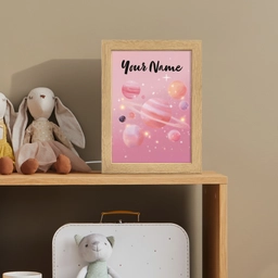 Planeten - Roze - Sterren Light Box met kabel (Kinderlampje) klein -sfeer2_kind