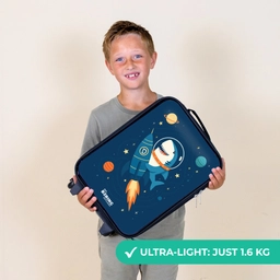 Dier - Ruimte - Planeet - Raket Kinderkoffer - Zwart klein -sfeer4_UK
