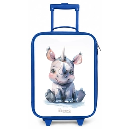 Baby neushoorn Kinderkoffer - Blauw klein -zz3dotto