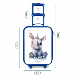 Baby neushoorn Kinderkoffer - Blauw klein -productfoto_formaten