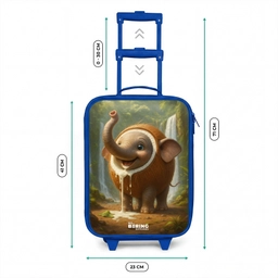 Coconote Elephante Kinderkoffer - Blauw klein -productfoto_formaten