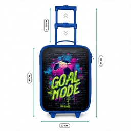 Neon - Graffiti - Voetbal - Kleurrijk Kinderkoffer - Blauw klein -productfoto_formaten