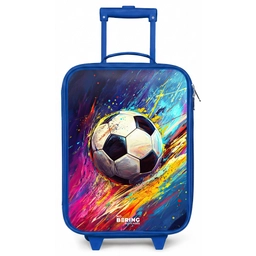 Neon - Voetbal - Kleurrijk Kinderkoffer - Blauw klein -zz3dotto