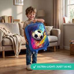 Neon - Voetbal - Kleurrijk Kinderkoffer - Blauw klein -sfeer2_EN