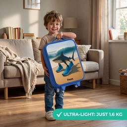 Tralalero tralala Kinderkoffer - Blauw klein -sfeer2_EN