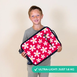 Madeliefjesmania hotpink Kinderkoffer - Zwart klein -sfeer4_UK
