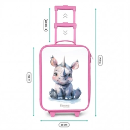 Baby neushoorn Kinderkoffer - Roze klein -productfoto_formaten