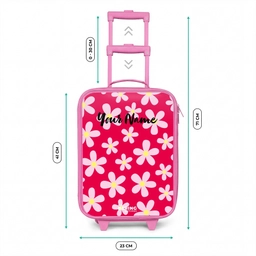 Madeliefjesmania hotpink Kinderkoffer - Roze klein -productfoto_formaten