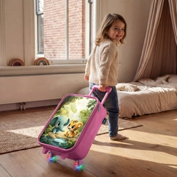 Olifant - Tijger - Bos - Jungle Kinderkoffer - Roze klein -sfeer1