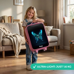 Magische digitale vlinder Kinderkoffer - Roze klein -sfeer2_EN