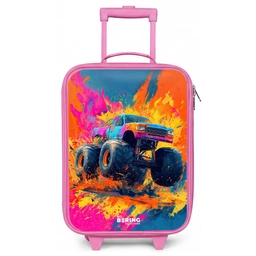 Monstertruck - Verfspatten - Kleurrijk - Explosie Kinderkoffer - Roze klein -zz3dotto