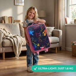 Neon sporttrofee design Kinderkoffer - Roze klein -sfeer2_EN