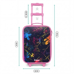 Neon sporttrofee design Kinderkoffer - Roze klein -productfoto_formaten