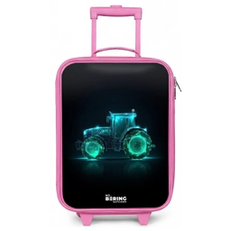 Neontractor op zwarte ondergrond Kinderkoffer - Roze klein -zz3dotto