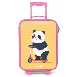 Panda - Step - Geel Kinderkoffer - Roze klein -zz3dotto