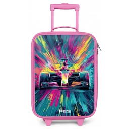 Raceauto - Explosie - Kleurrijk - Abstract Kinderkoffer - Roze klein -zz3dotto