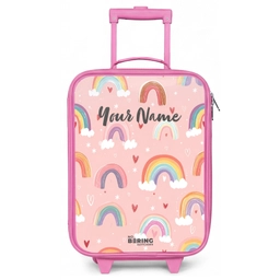 Regenbogen op een roze achtergrond Kinderkoffer - Roze klein -zz3dotto