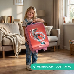 Voetbal - Jongen - Rood - Lichtcirkel Kinderkoffer - Roze klein -sfeer2_EN