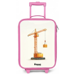 Torenkraan - Getekend - Oranje Kinderkoffer - Roze klein -zz3dotto