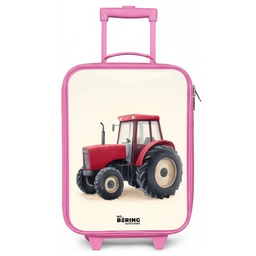 Tractor - Getekend - Rood Kinderkoffer - Roze klein -zz3dotto
